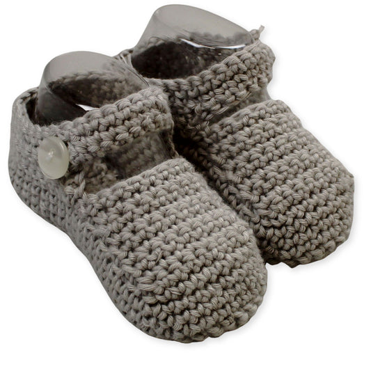 baby boys grey knitted sandals