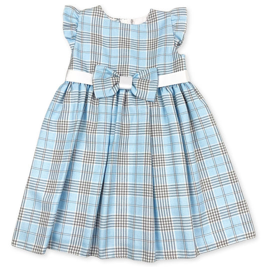 baby girls tartan blue dress