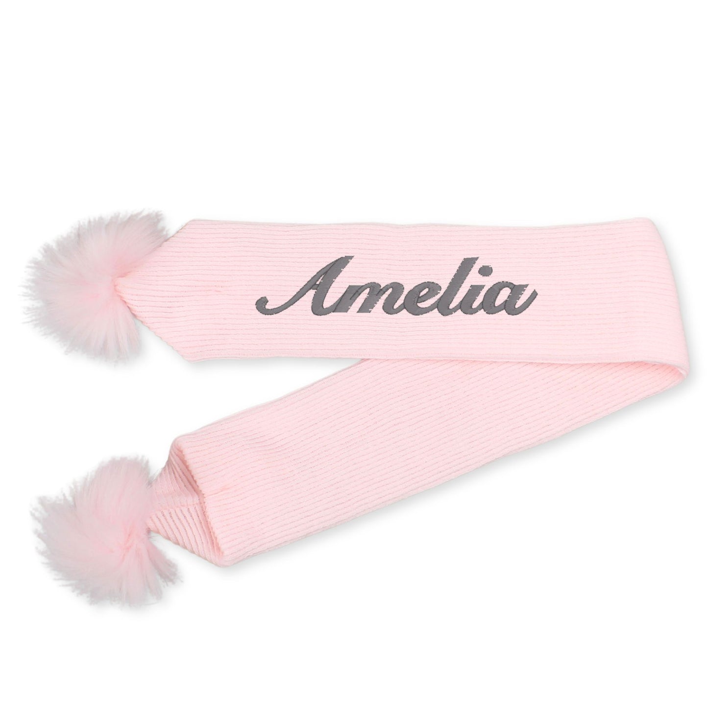 pink personalised scarf