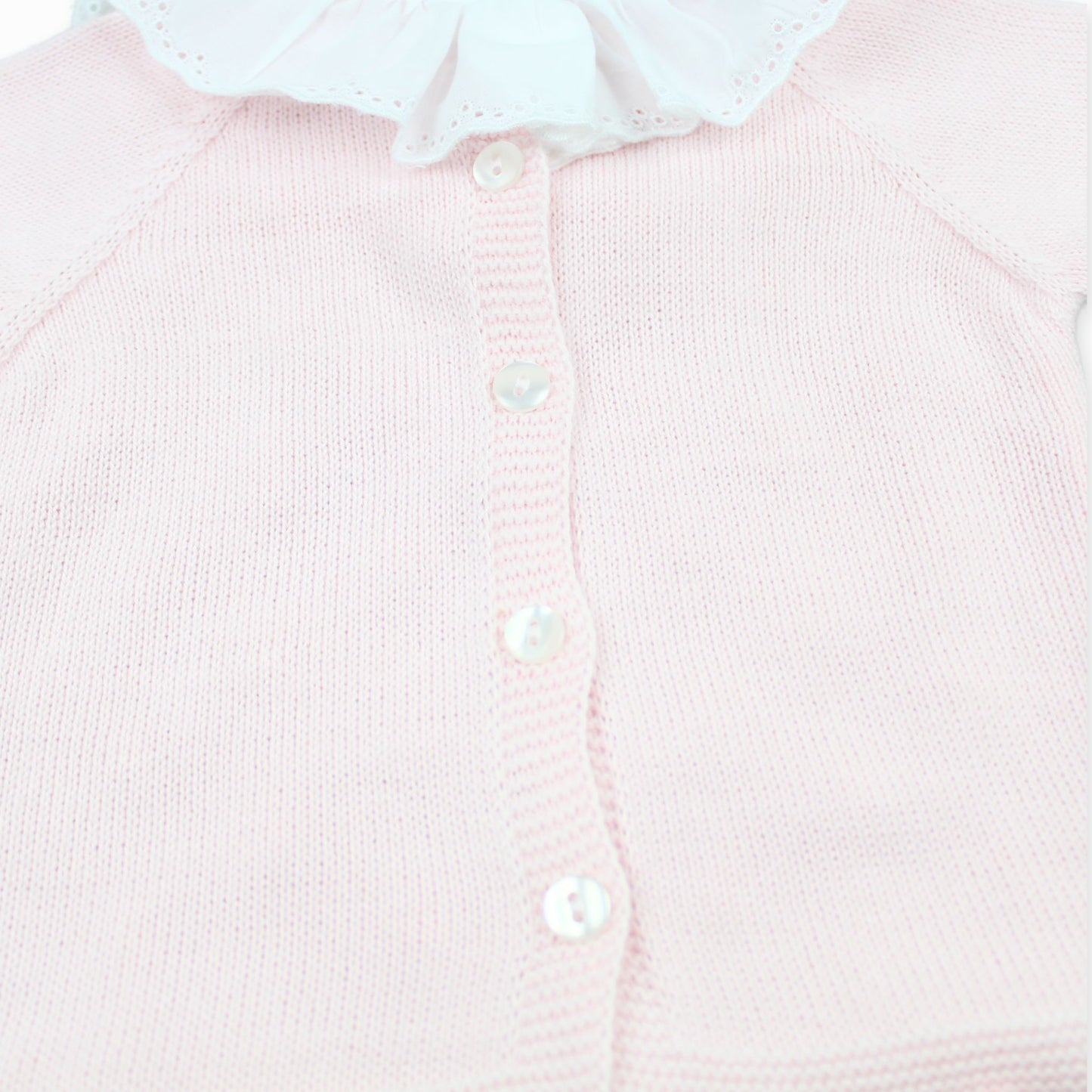 baby girls knitted pink outfit