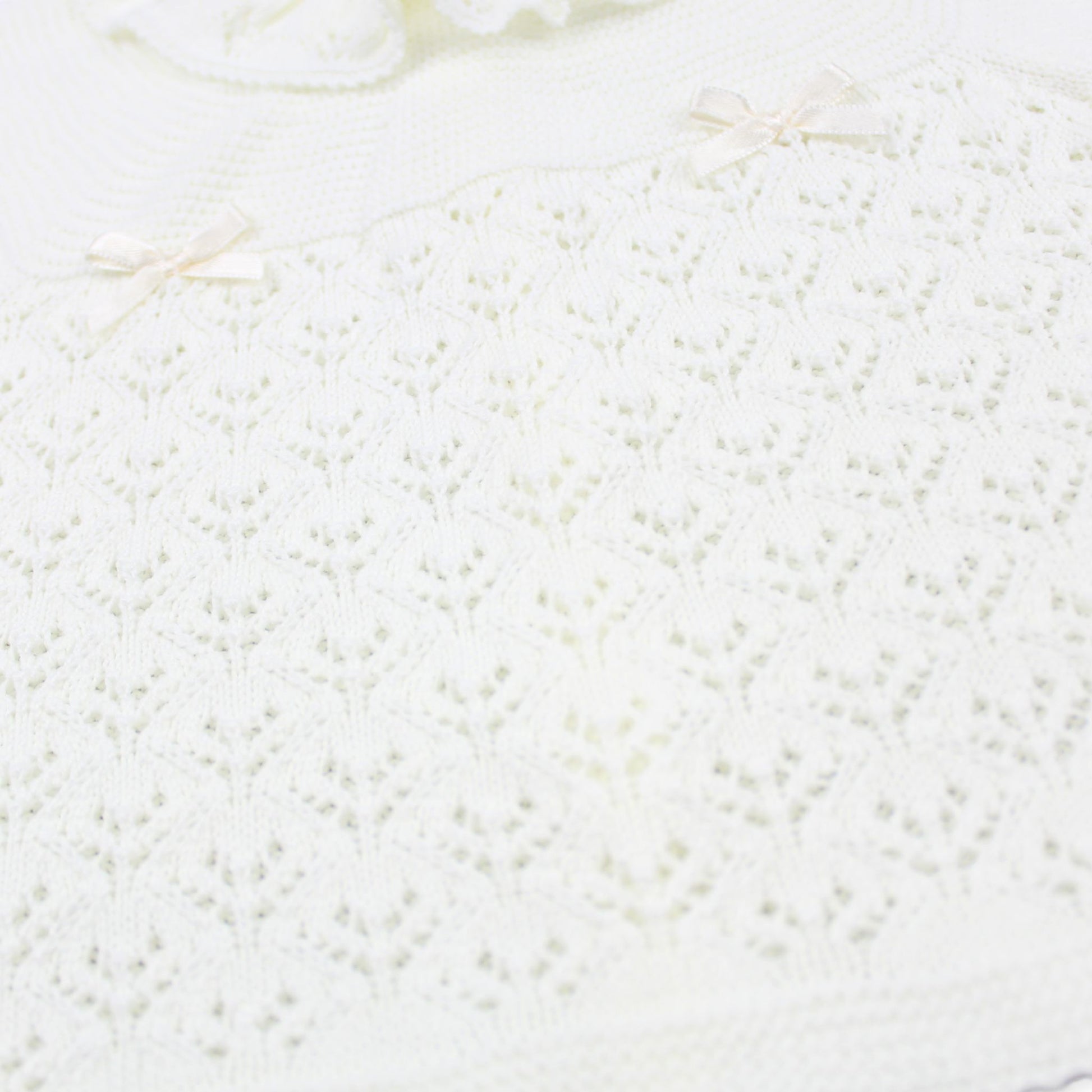 baby girls knitted cream outfit