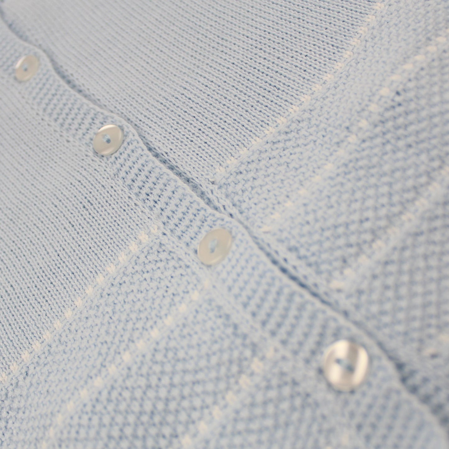 baby blue knitted two piece short outfit