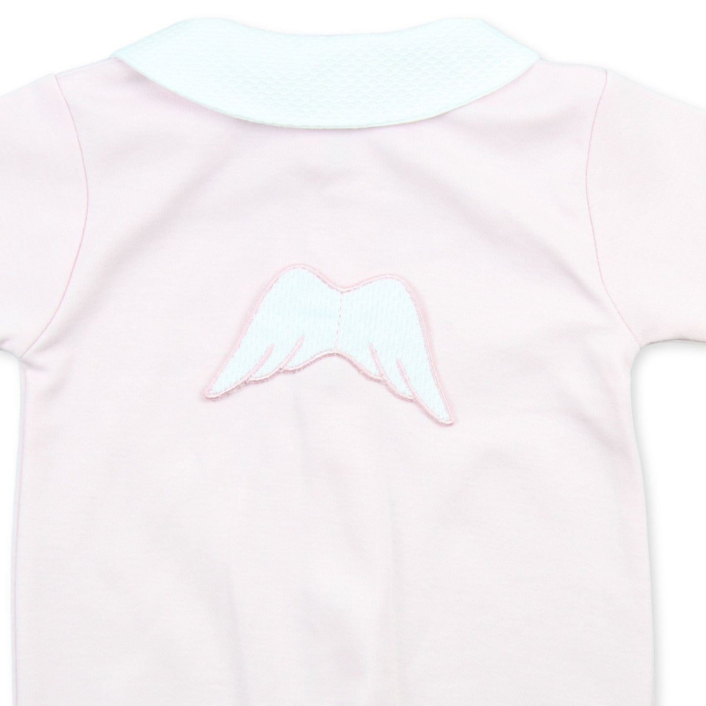 Baby Angel Wings Cotton Sleepsuit with Hat - Pink