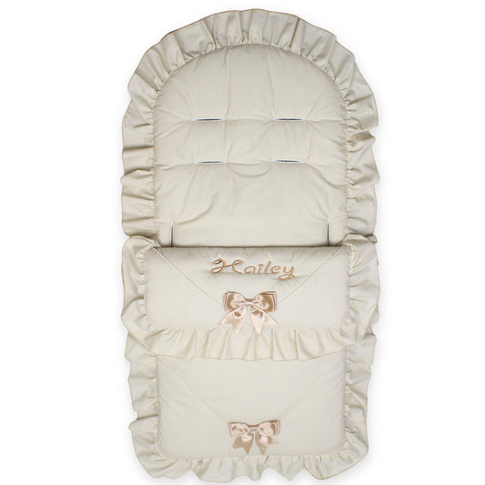 Personalised Cosy Toes / Footmuff - Beige