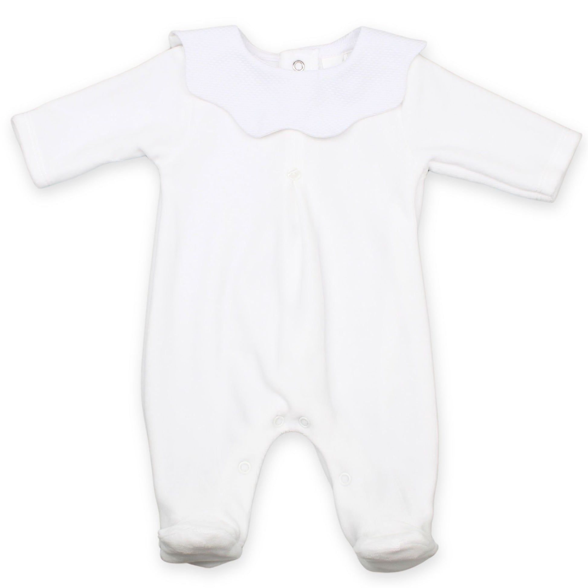 baby unisex popular velour sleep suit with collar