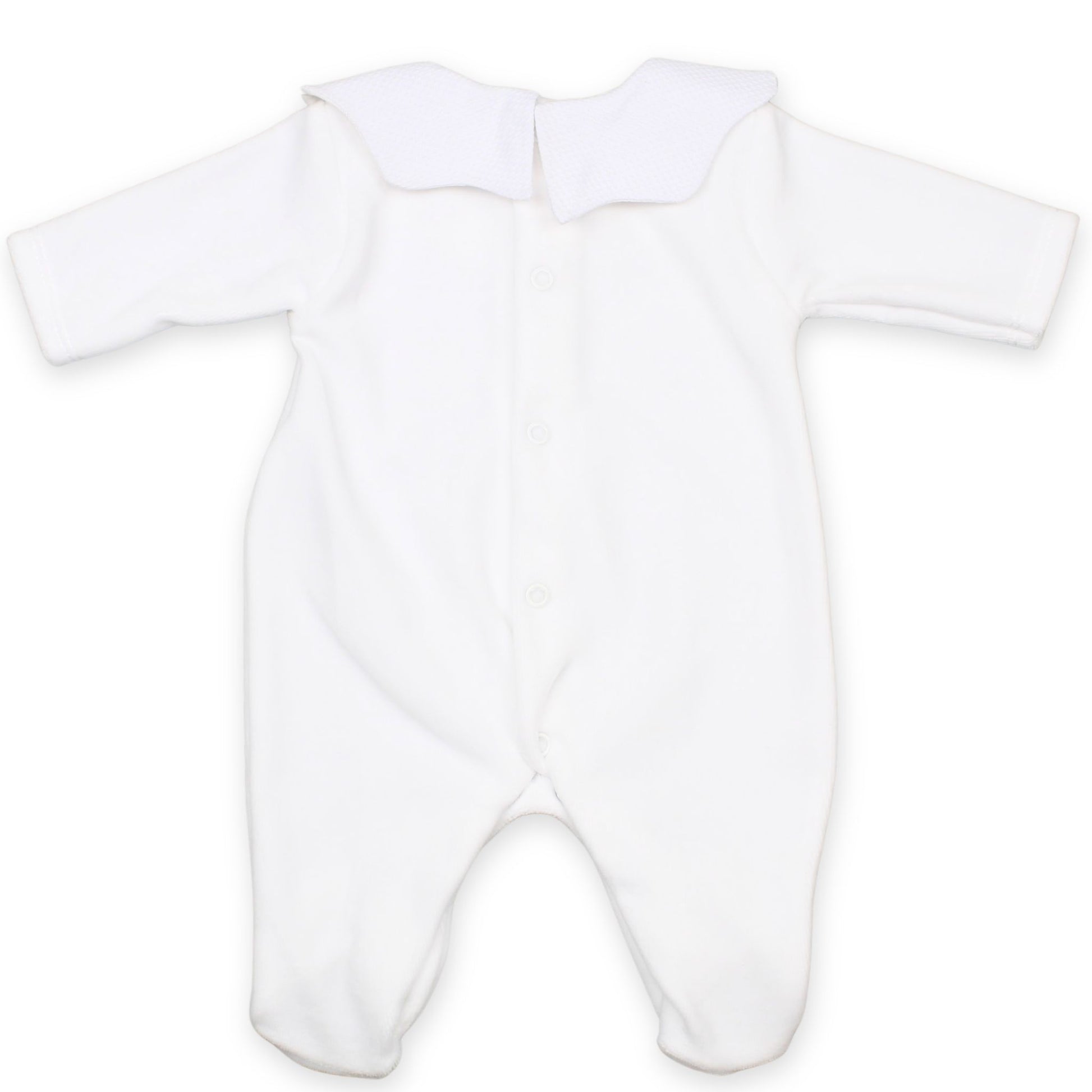 baby unisex popular velour sleep suit with collar
