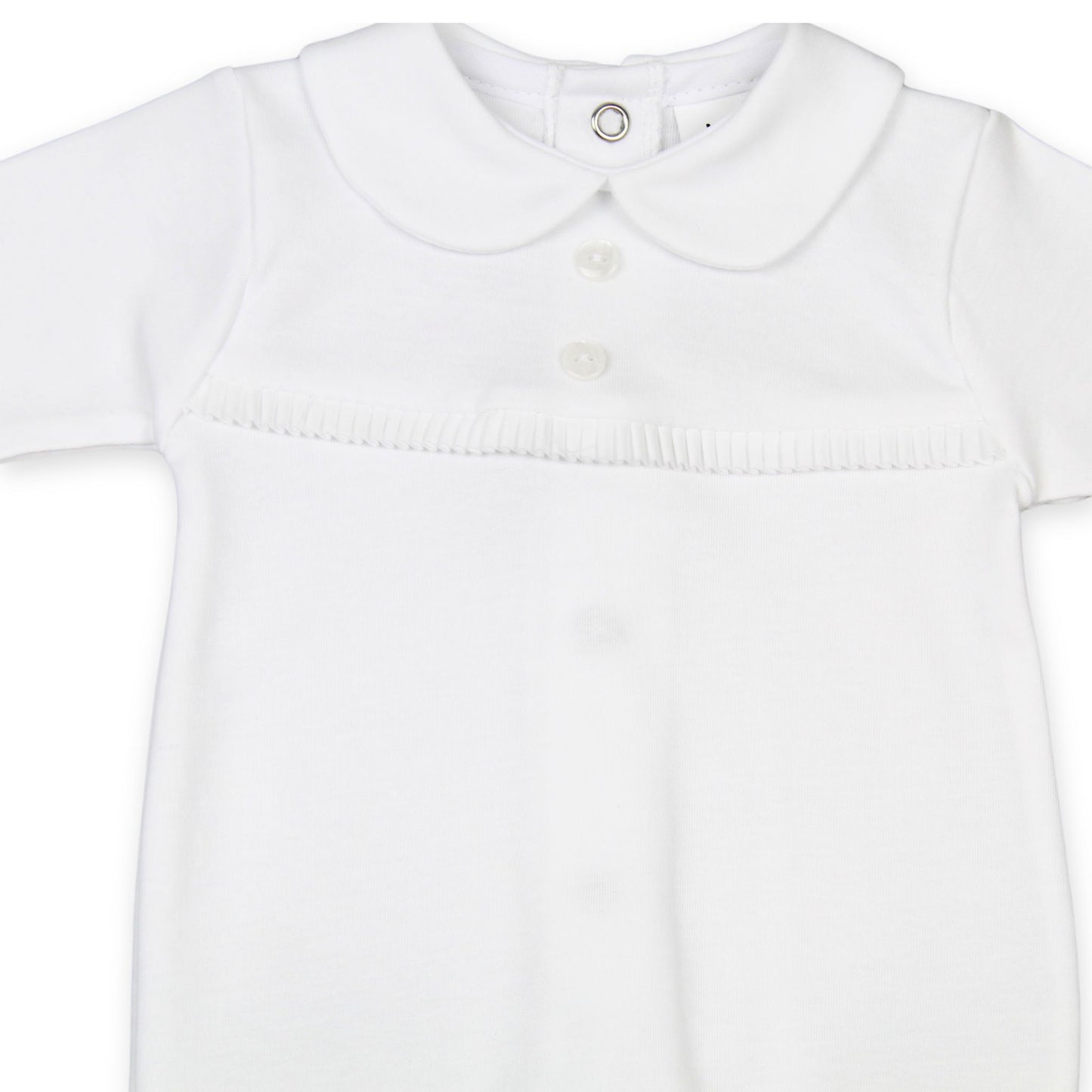 baby all in one sleepsuit white