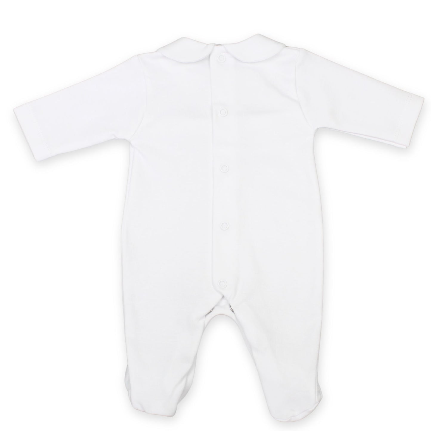 baby all in one sleepsuit white
