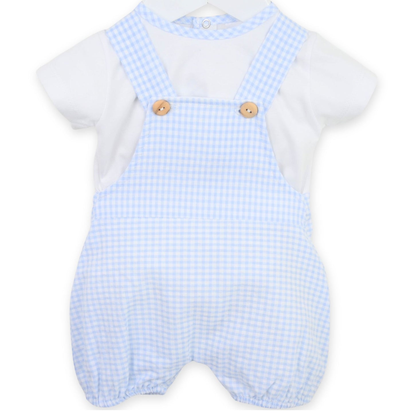 baby boys checkered dungarees
