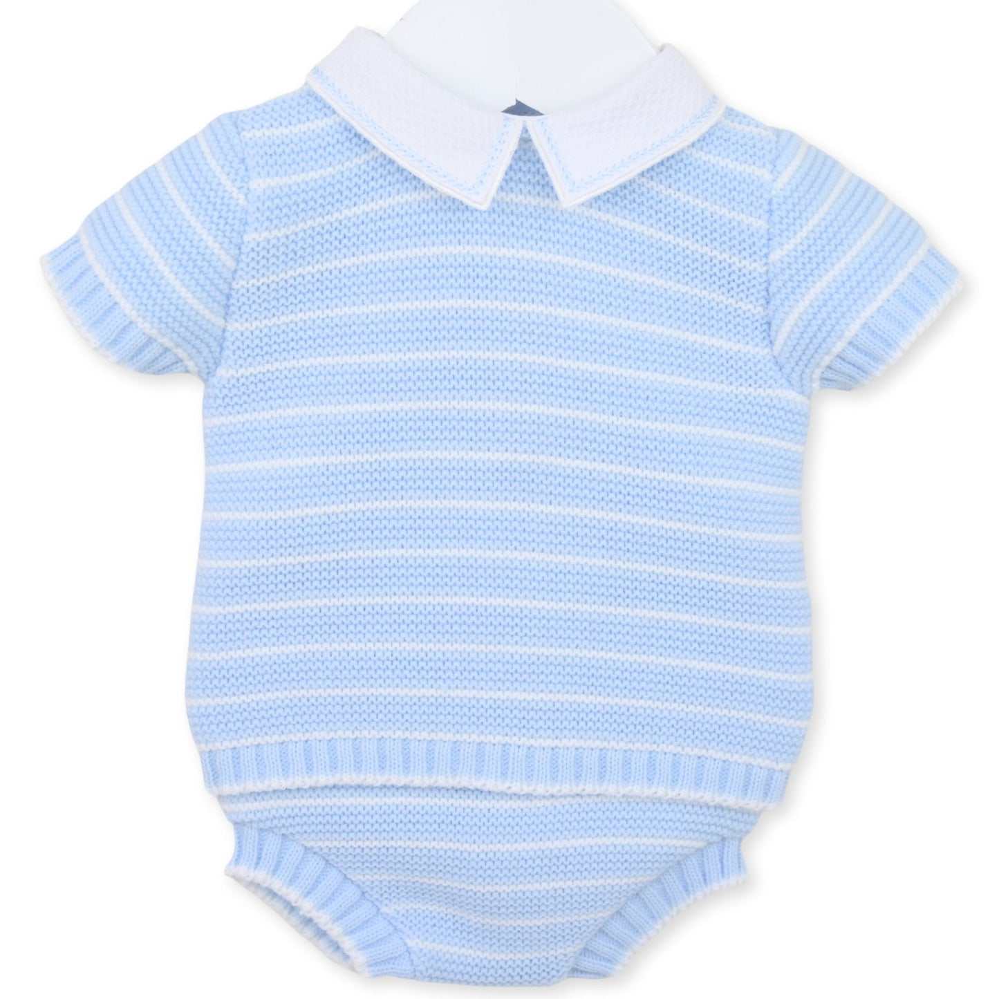 baby boys knitted two piece outfit