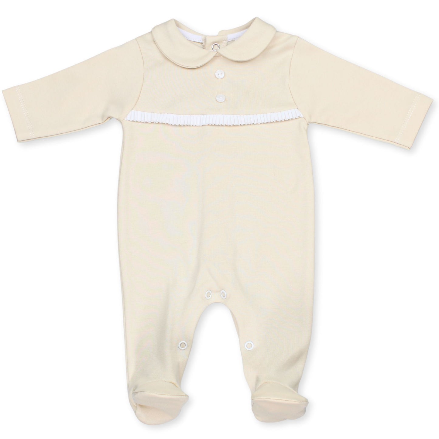 baby sleepsuit all in one cotton beige