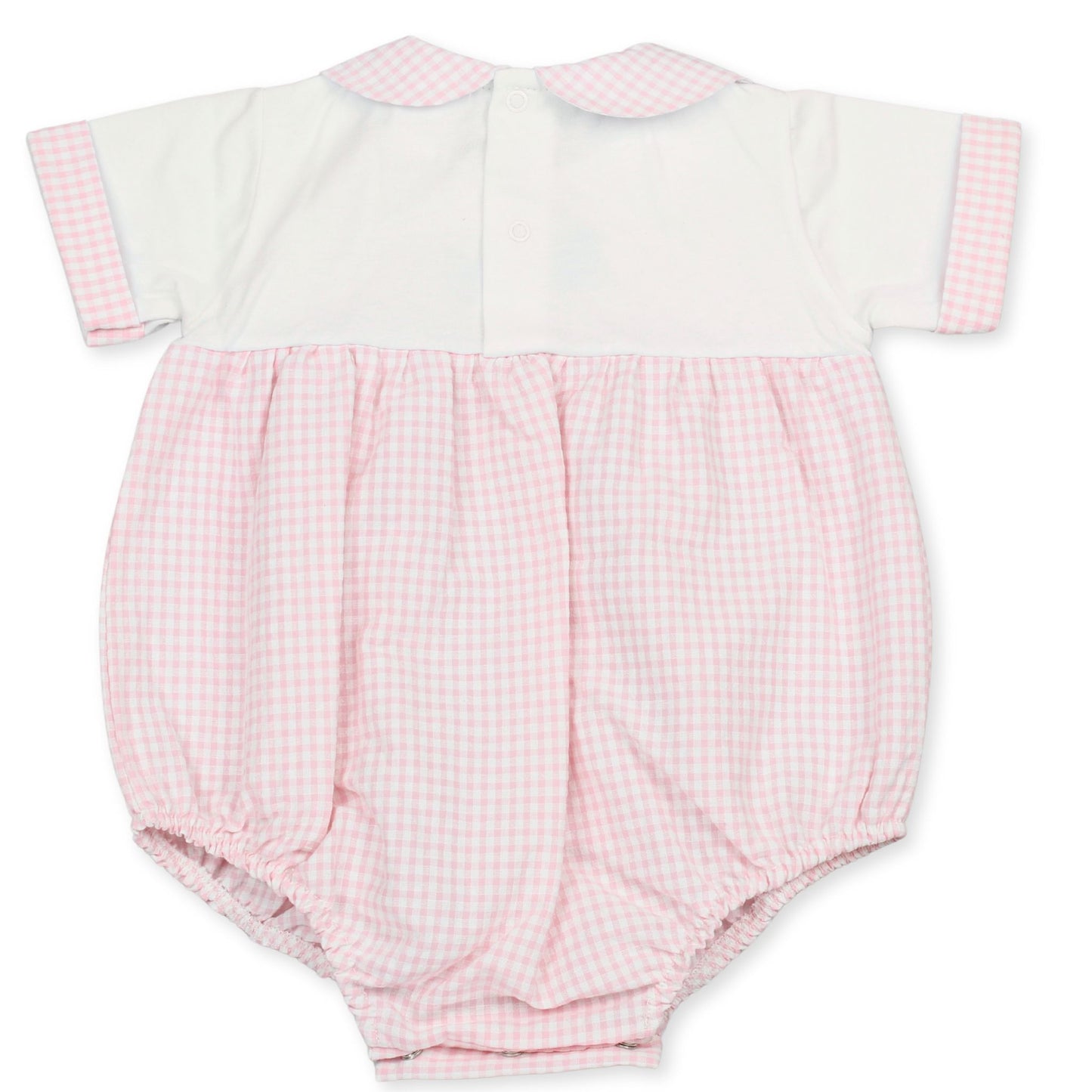 personalised baby girls gingham romper