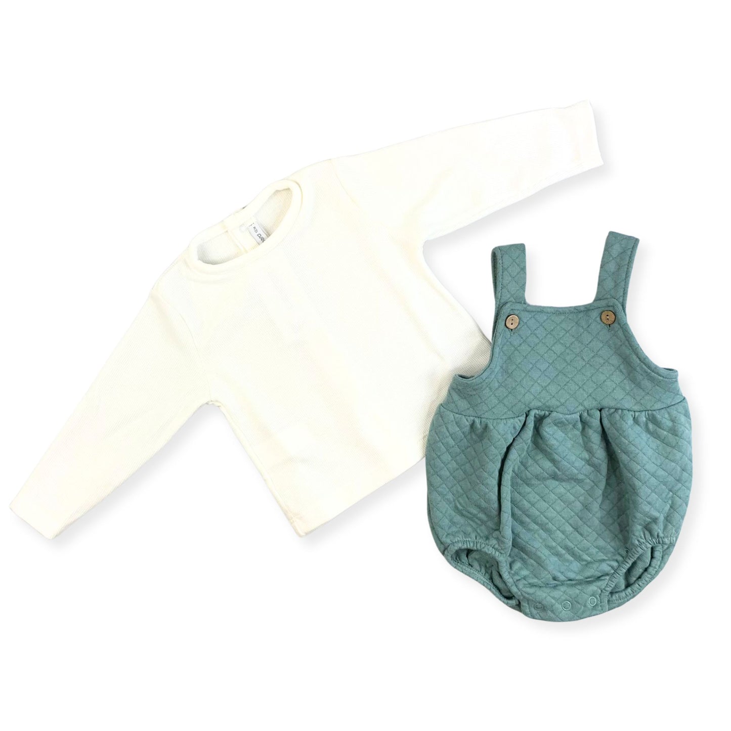 Baby Boys Quilted Outfit - Green - Calamaro 11053