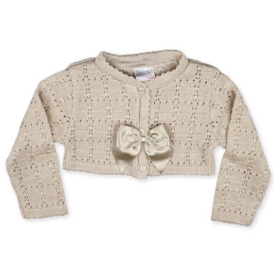 baby girls beige bolero cardigan