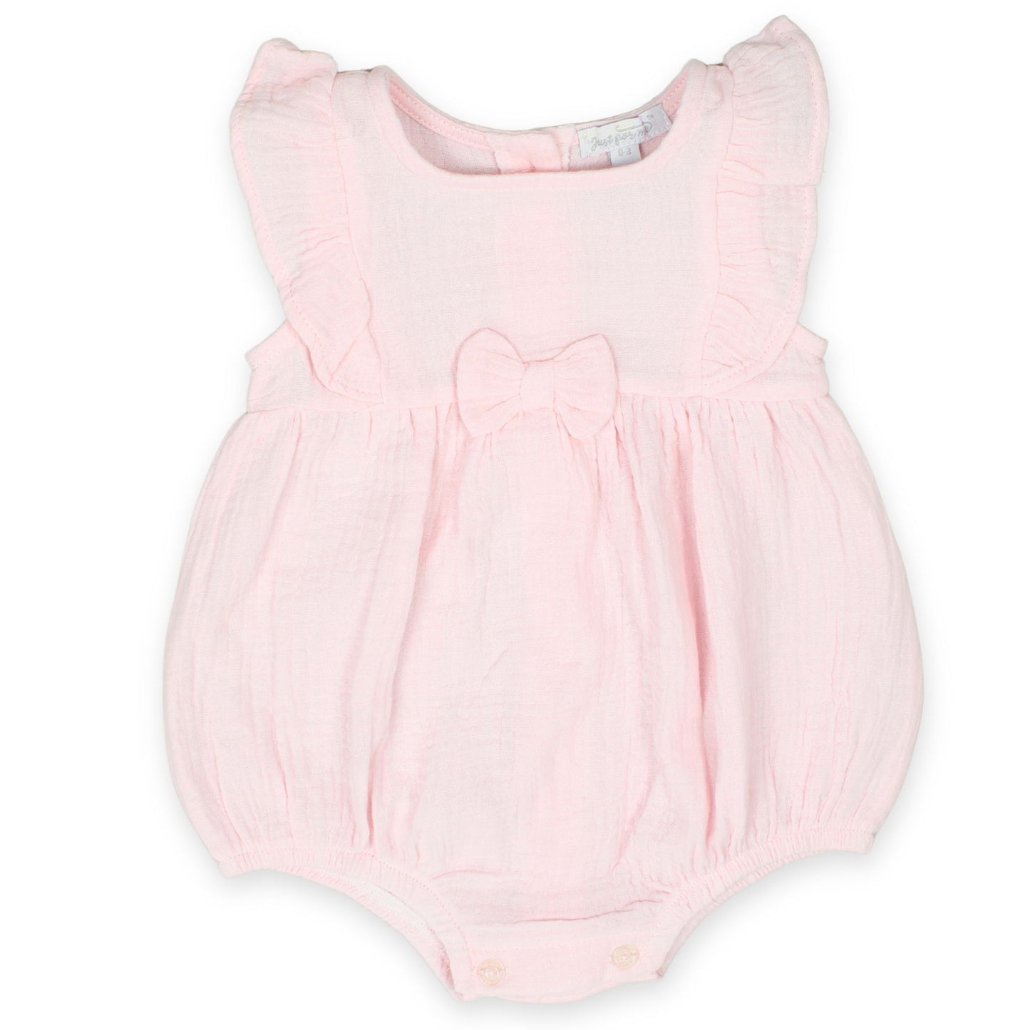 baby girls pink summer romper muslin