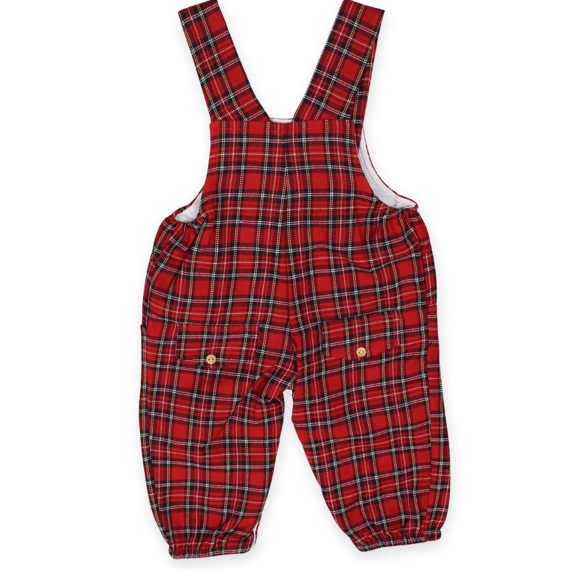 tartan baby boys two piece outfit romper
