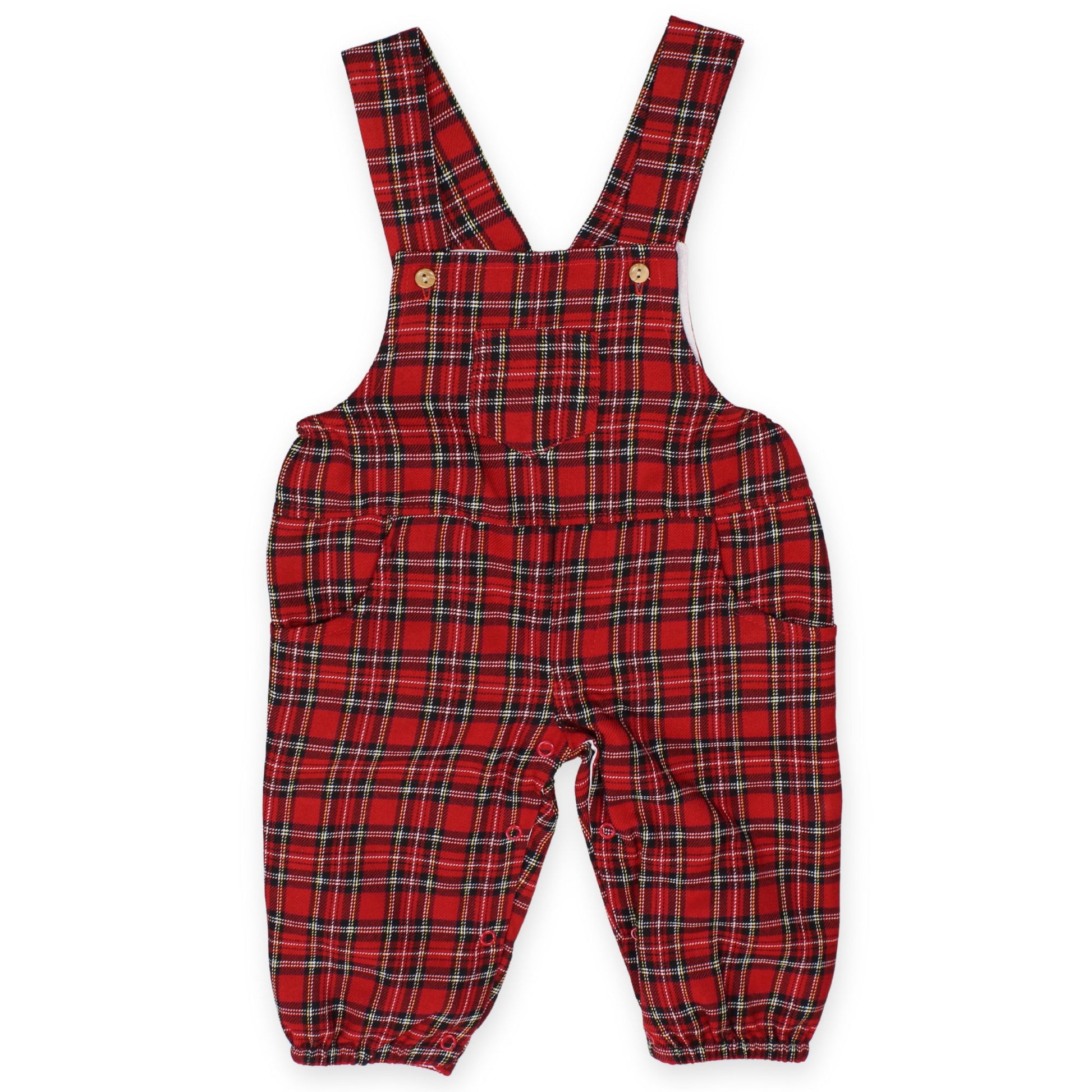 tartan baby boys two piece outfit romper