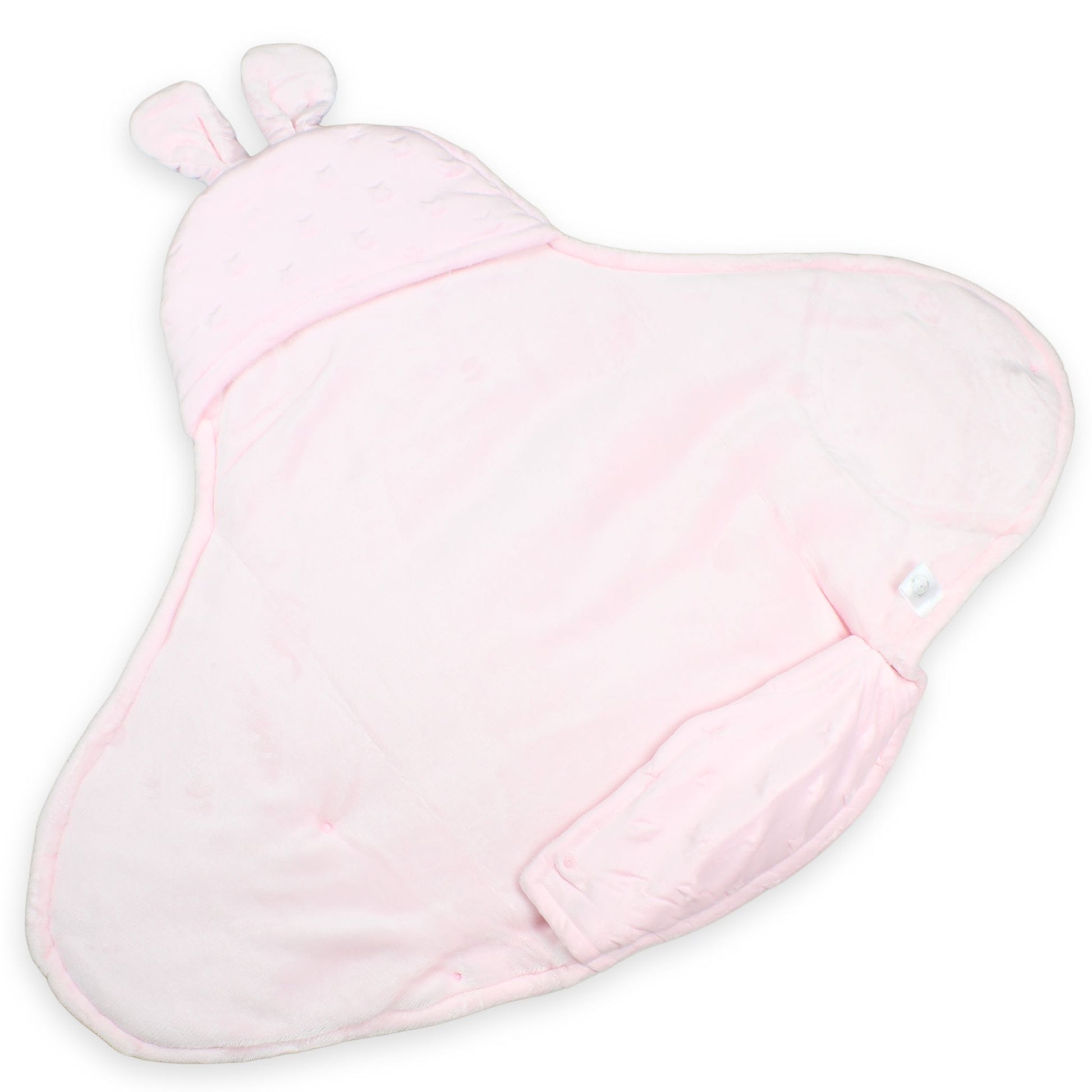 baby swaddle, pink baby wrap, newborn swaddle blanket, bunny ears swaddle, soft fleece baby wrap, baby shower gift, baby girl essentials