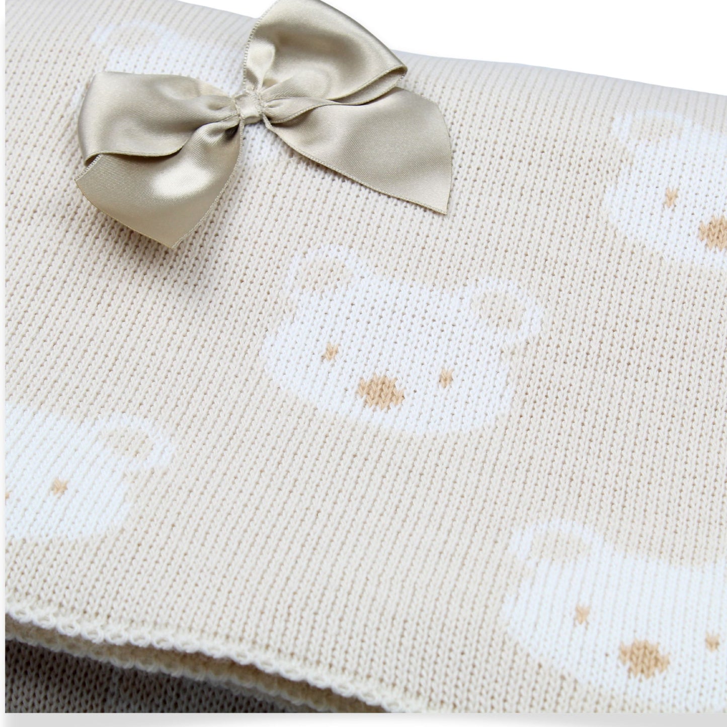 PEX Honey Bear Knitted Shawl – Beige