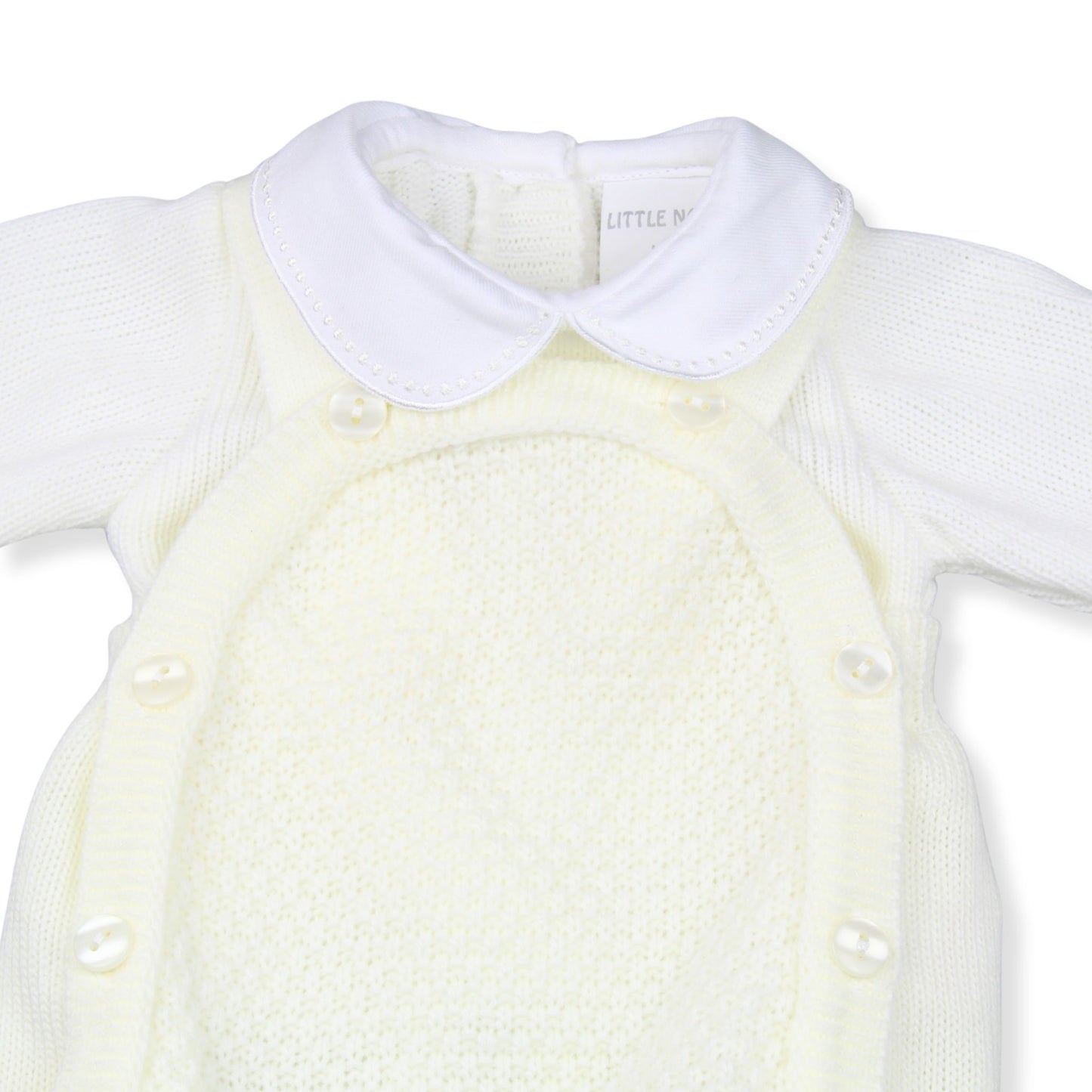 Baby Unisex Knitted Romper & Shirt Outfit-Cream