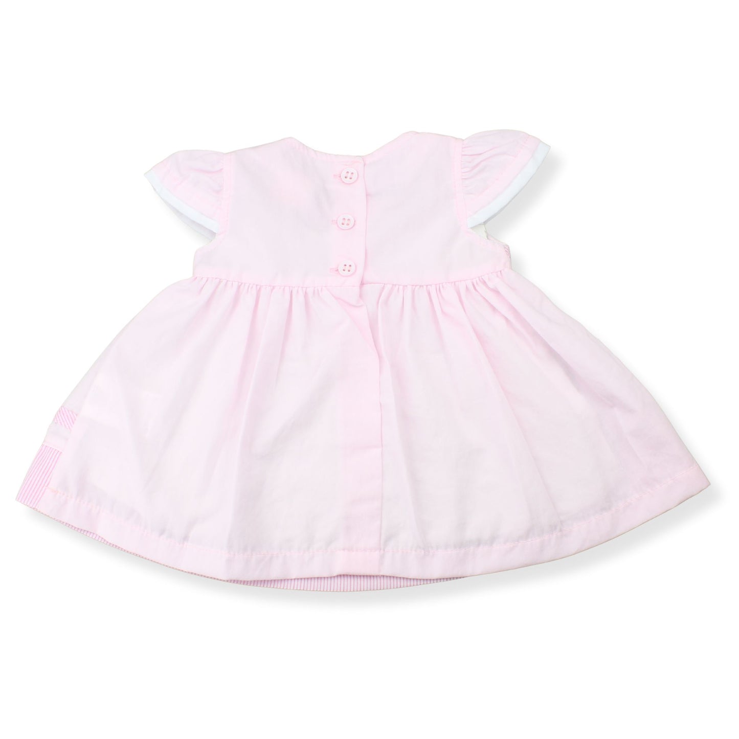 Baby Girls Pink Dress and Bloomers Set with Headband