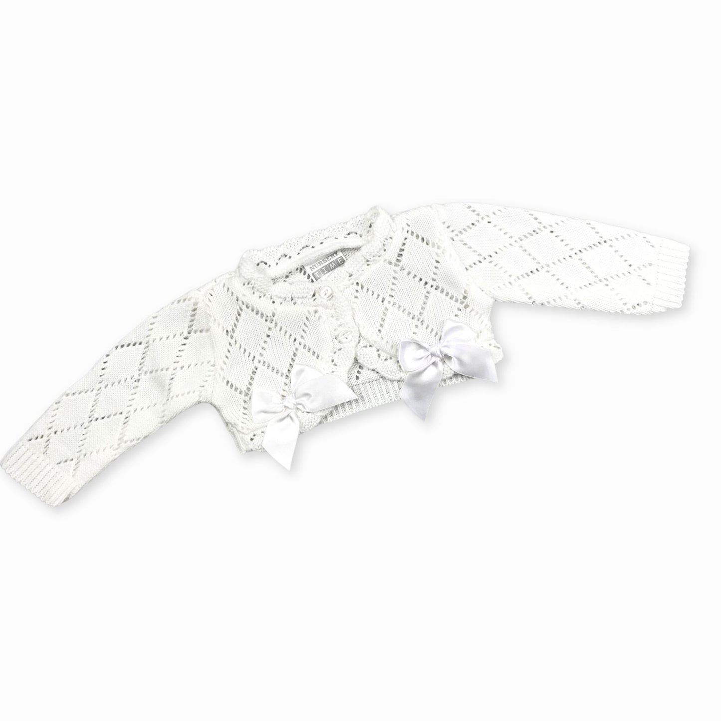 baby girls bolero white knitted