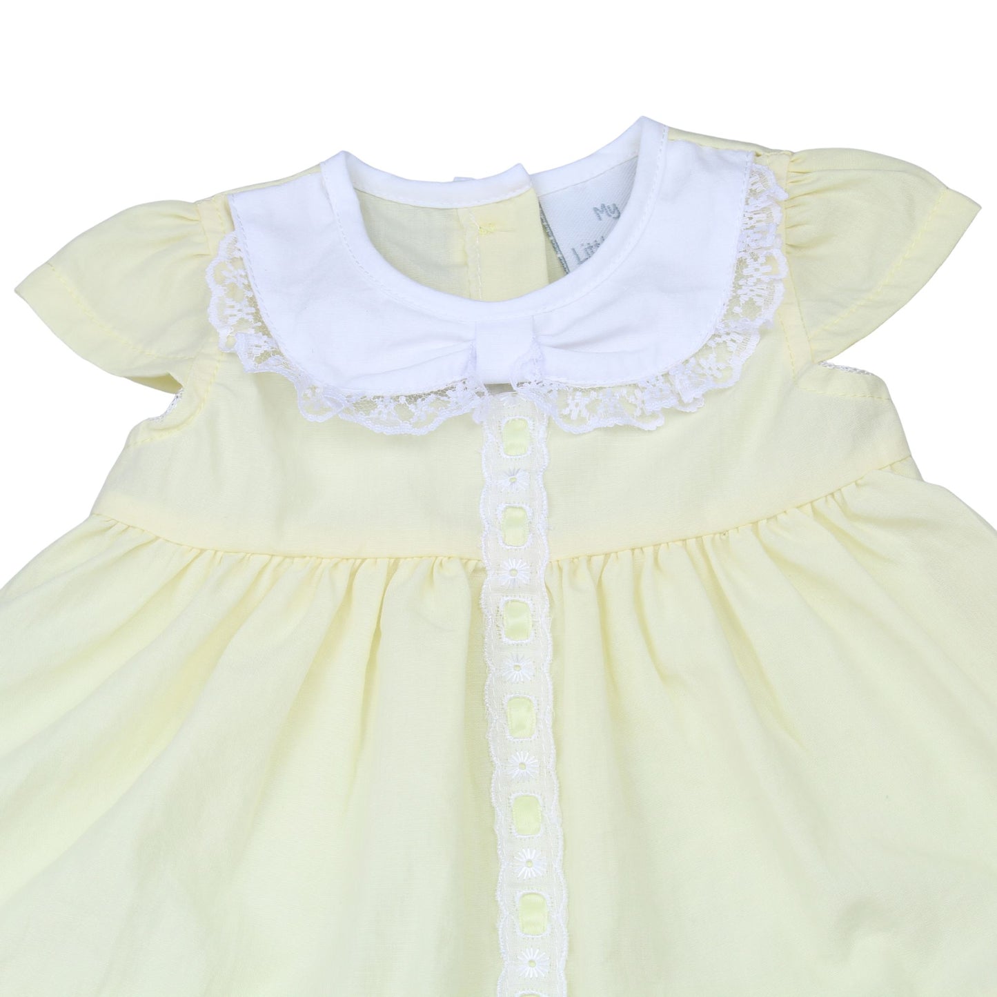 Baby Girl Yellow Easter Dress & Bloomers Set (Newborn–24 Months)