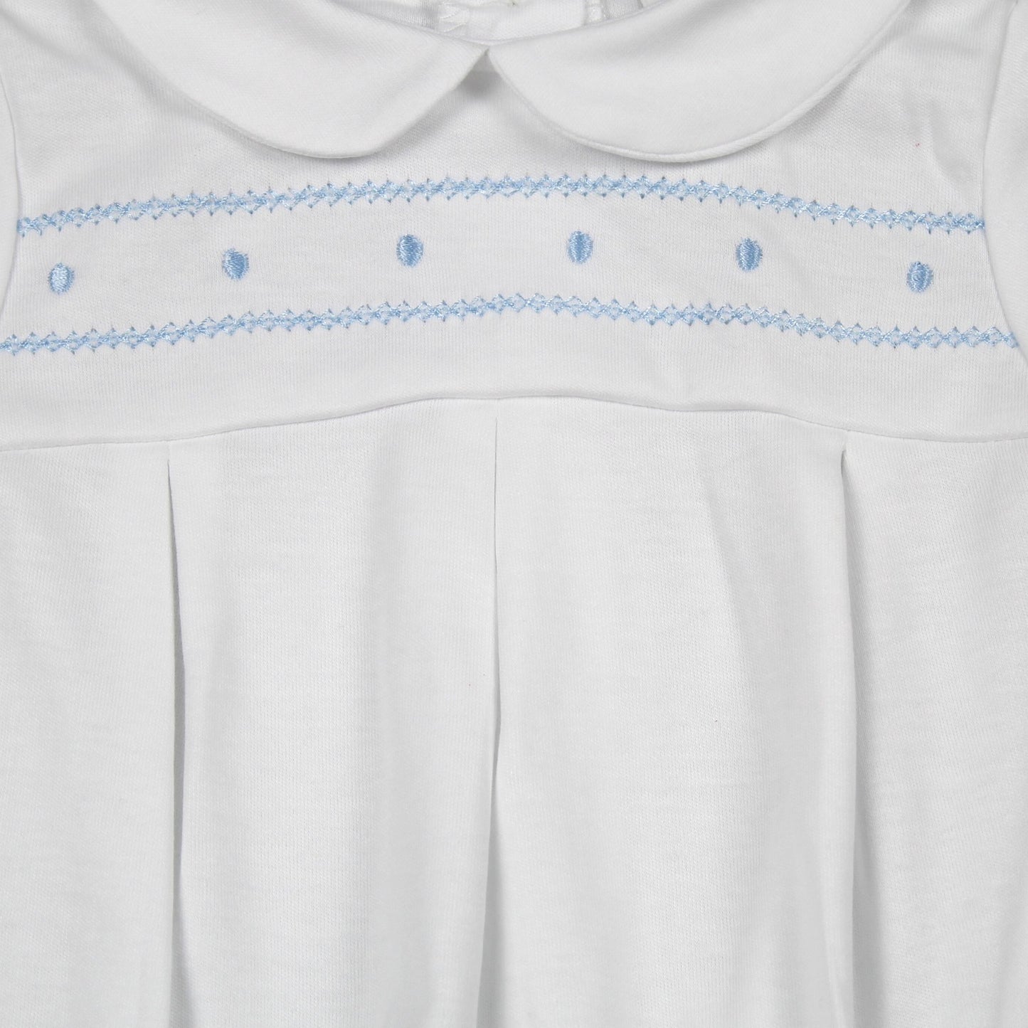 baby boys white/blue romper