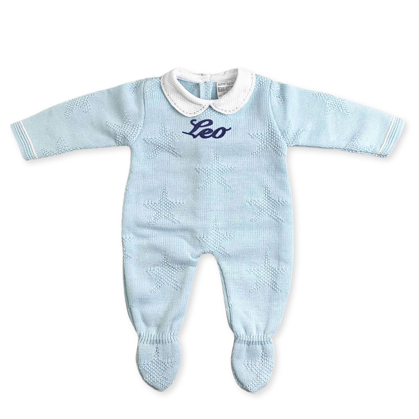 knitted baby boys personalised outfit