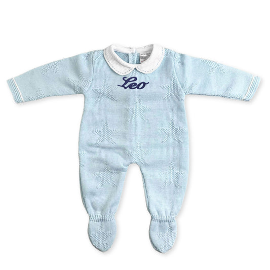 knitted baby boys personalised outfit