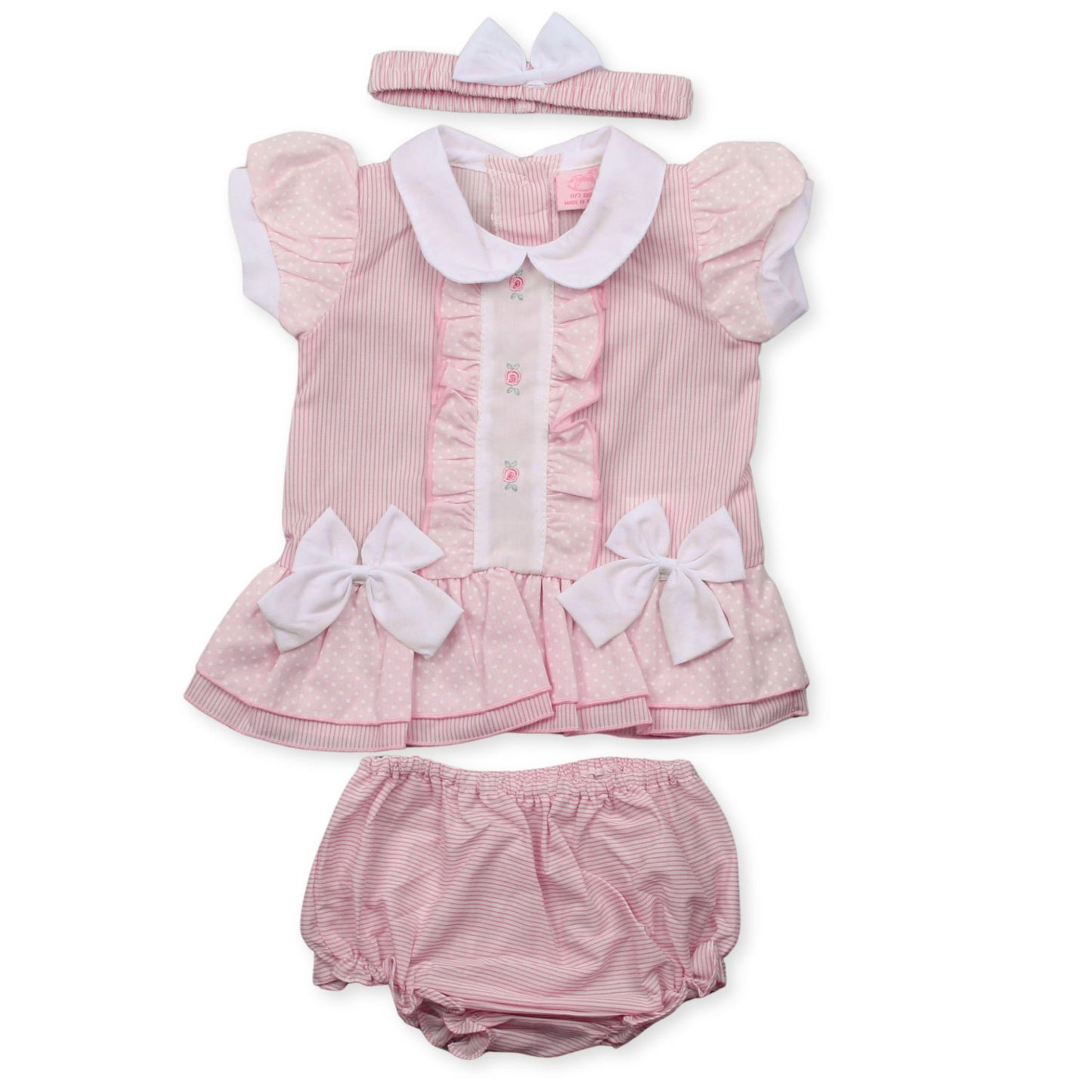 baby girls pink striped summer dress