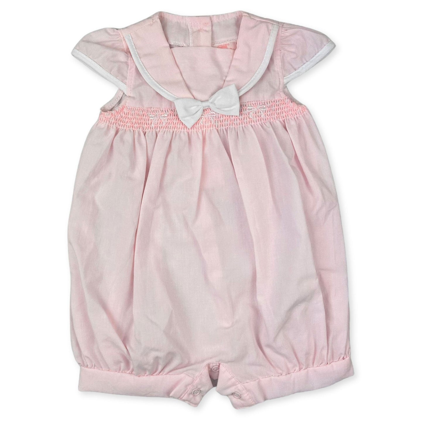 baby girls pink cotton summer romper