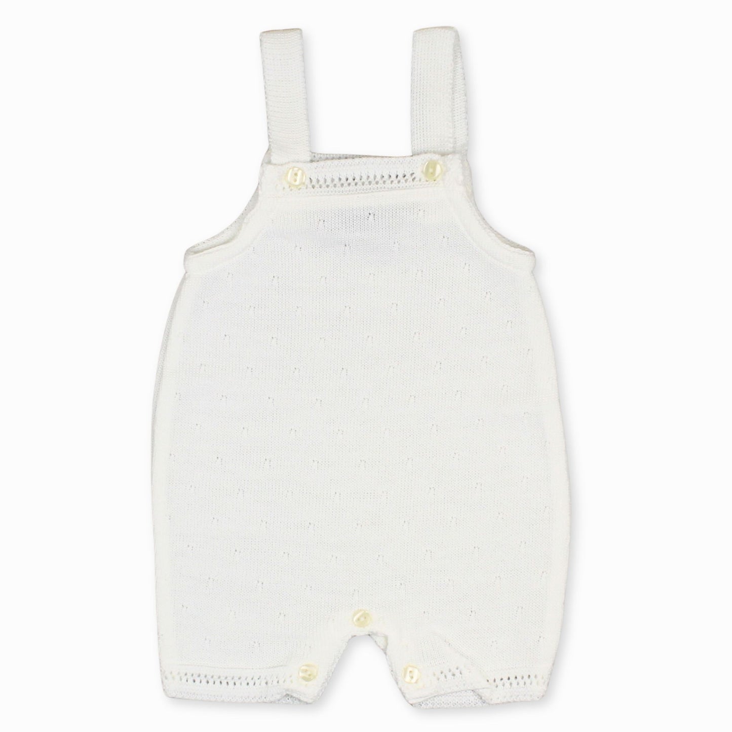 baby unisex cream knitted dungarees