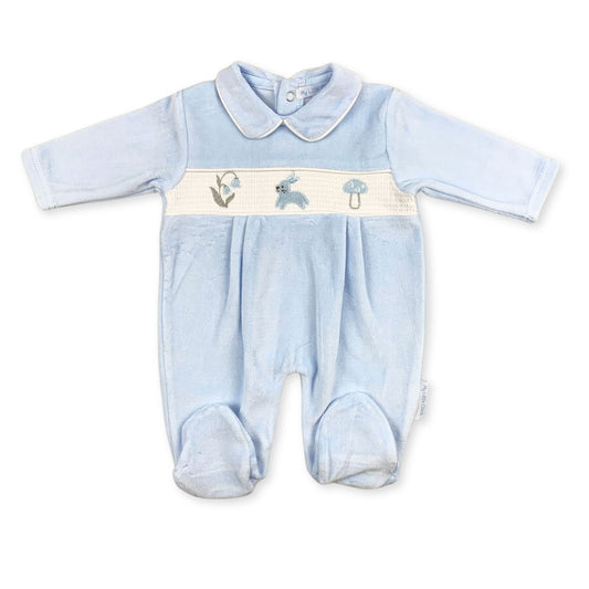 baby boys velour with embroidery