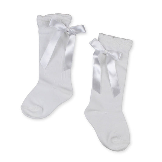 baby girls high knee socks with bow pex