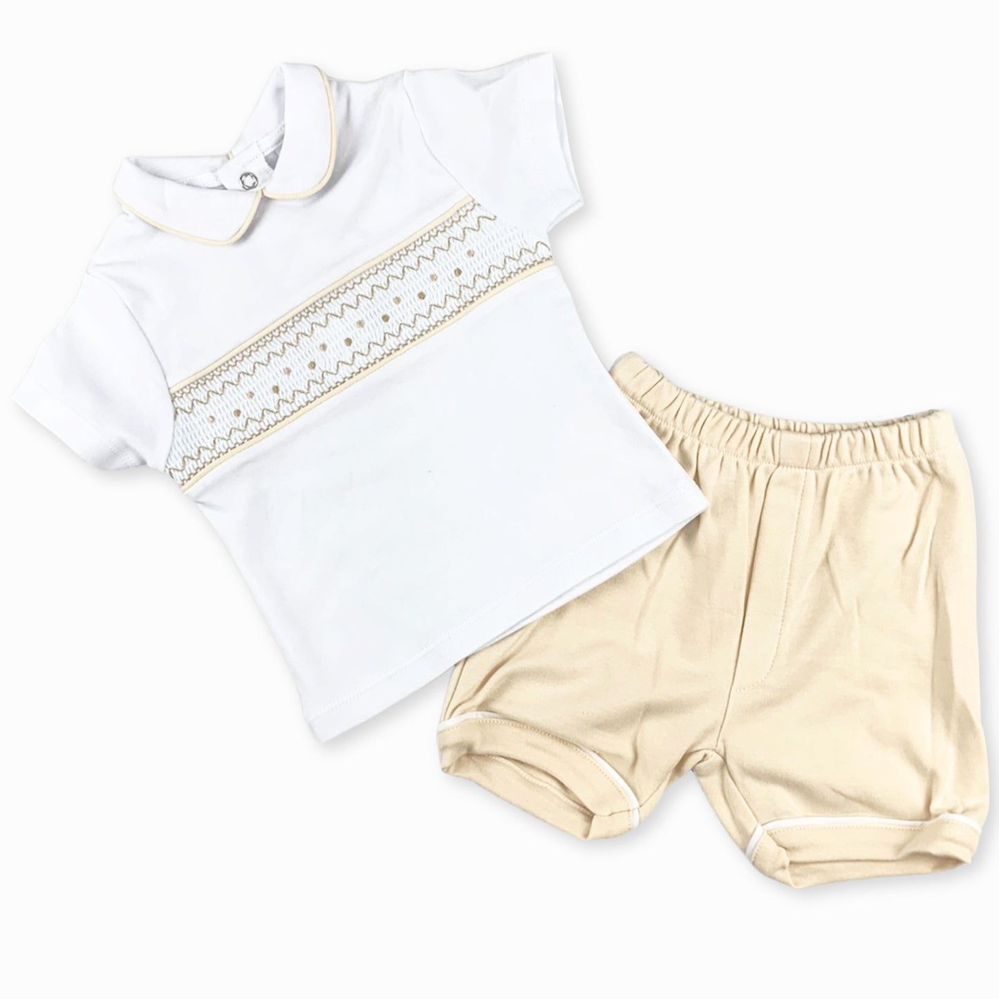 baby boys beige summer set