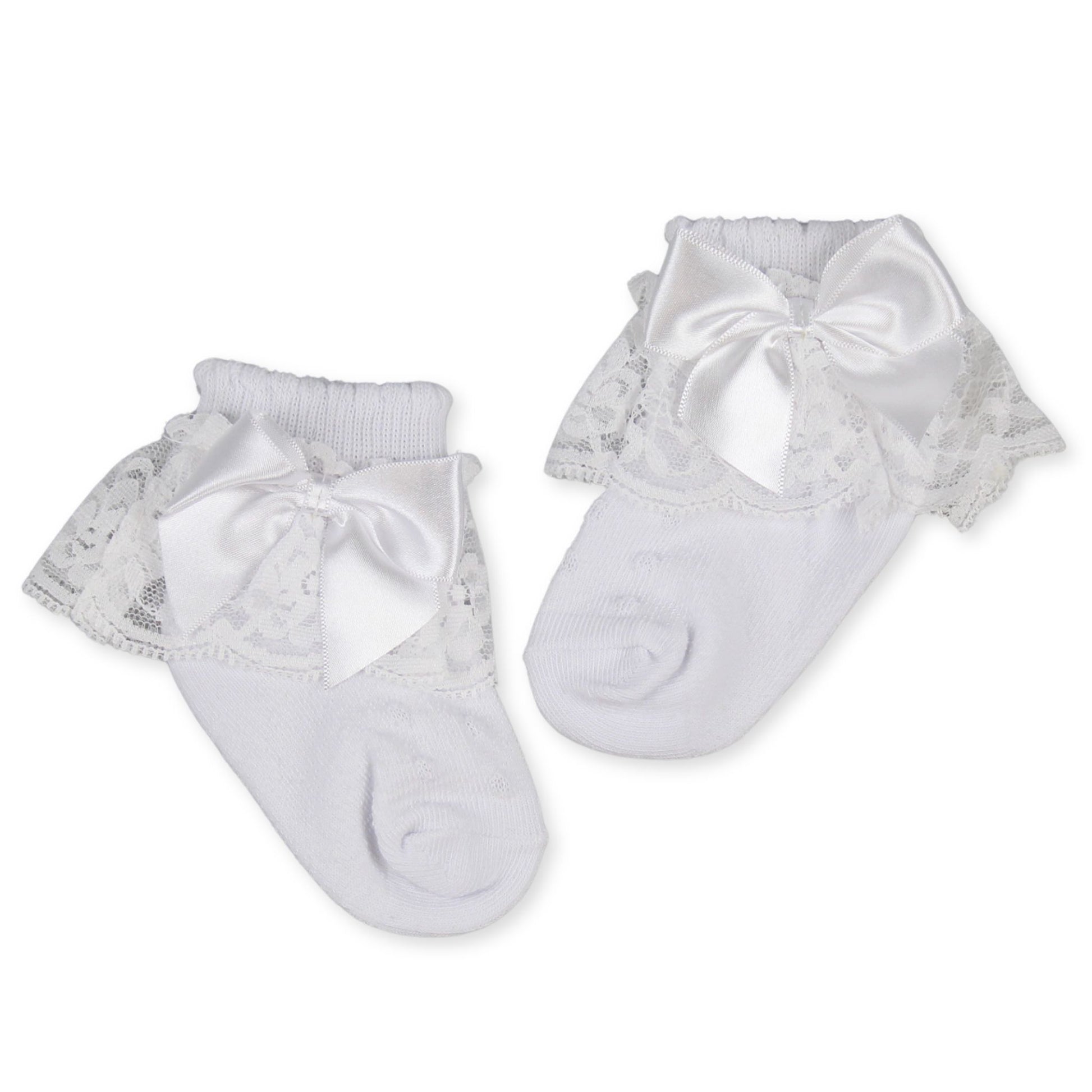 frilly ankle bow white baby socks pex tina