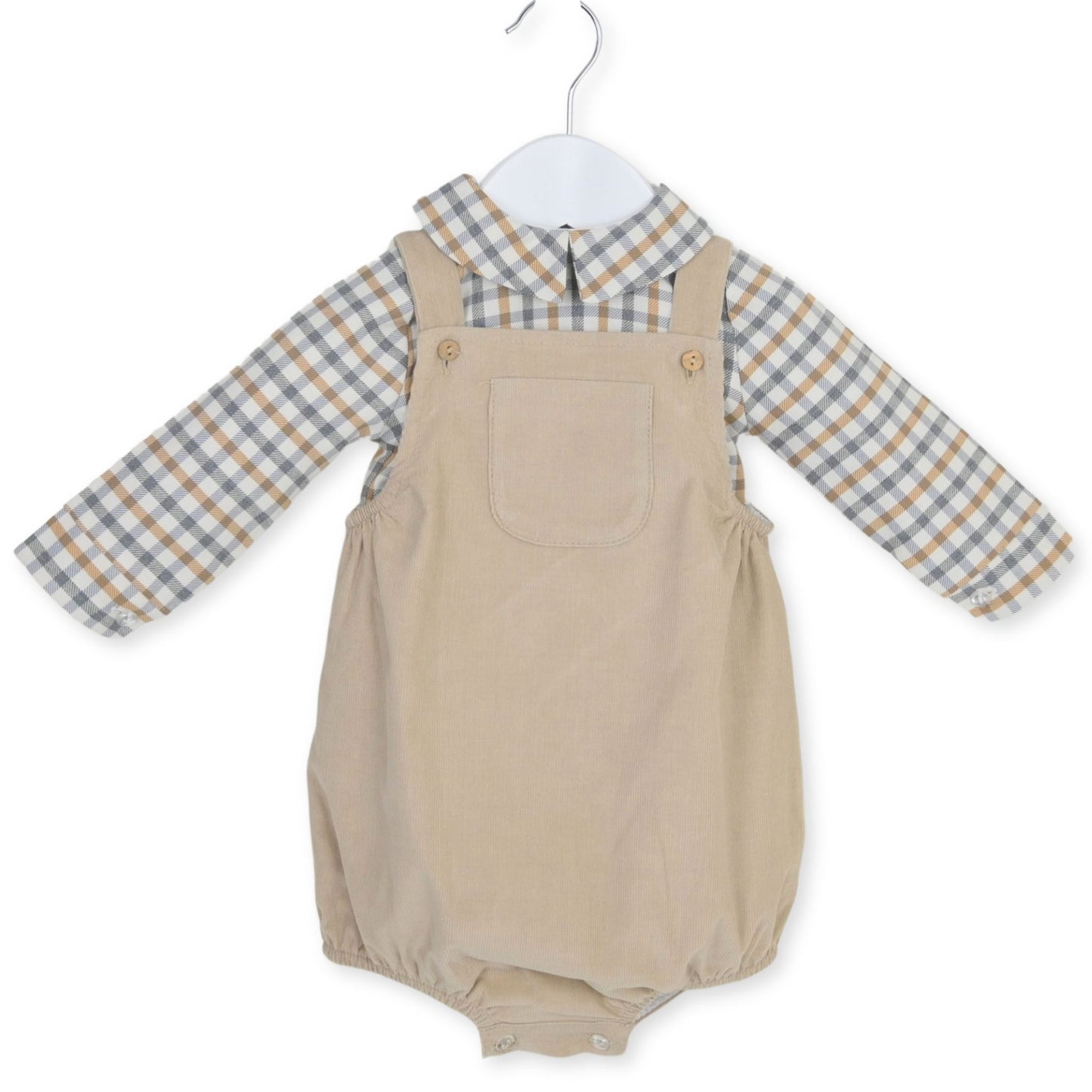 boys pex beige two piece outfit
