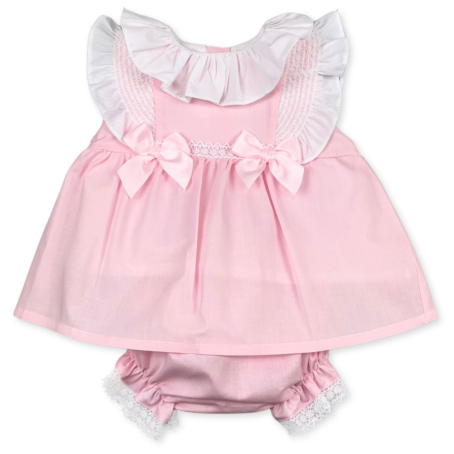 pink baby girls two piece outfit