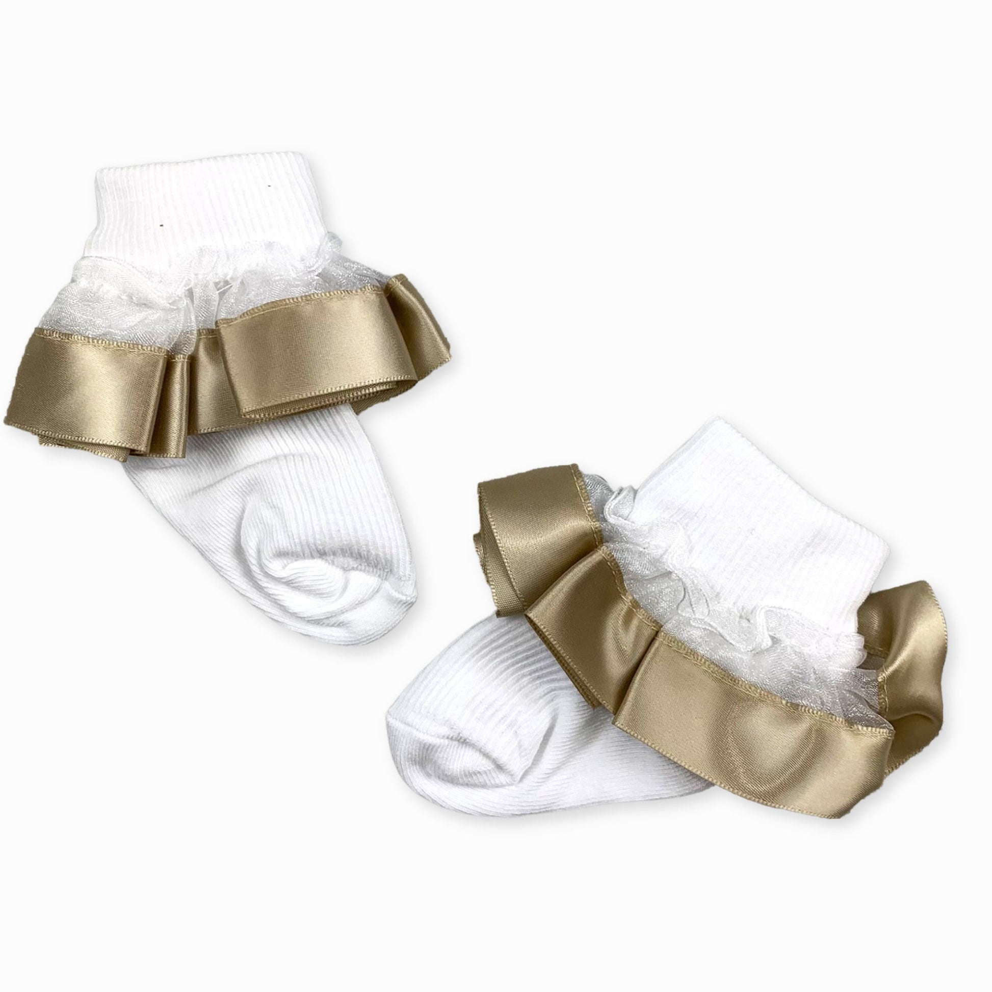 baby girls beige ankle socks