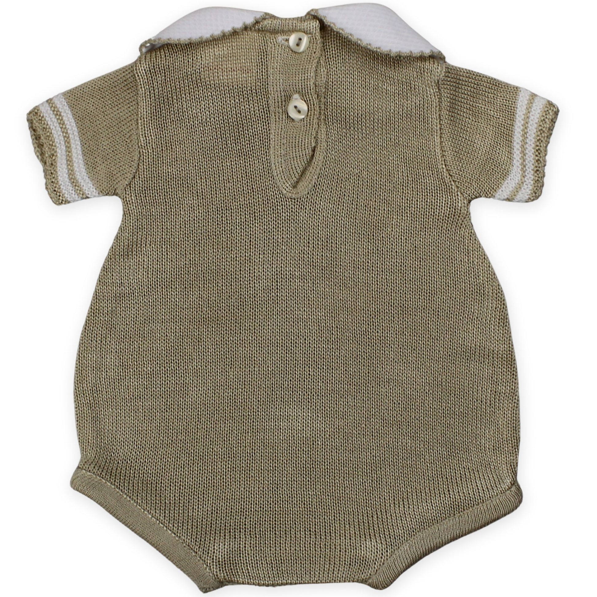 baby romper knitted beige