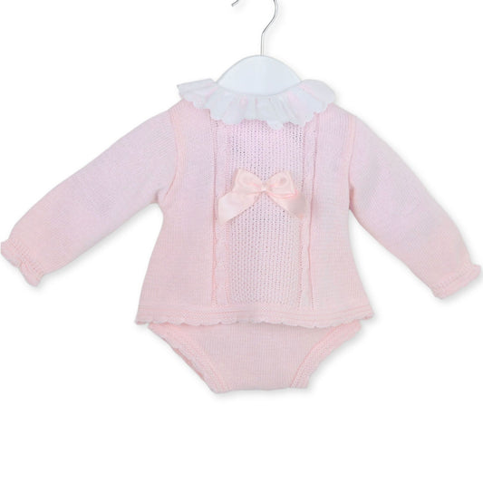 baby girls pink pex knkitted outfit