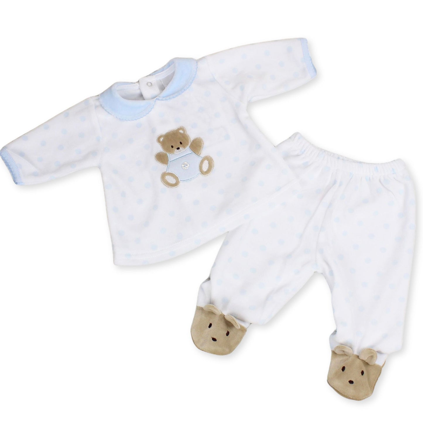 baby boys newborn bear outfit with feet