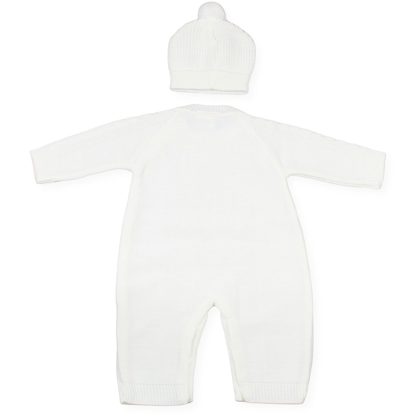 white baby romper, newborn knit outfit, baby hat and romper set, elegant baby clothes, unisex baby gift, wooden button baby romper, winter baby outfit