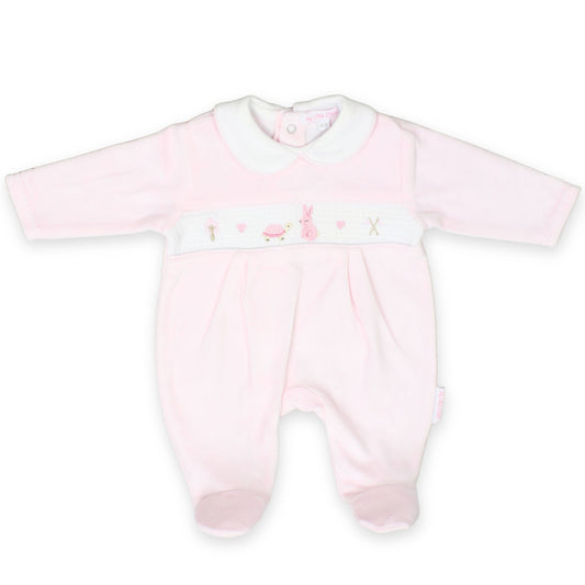 baby girls velour with embroidery pink