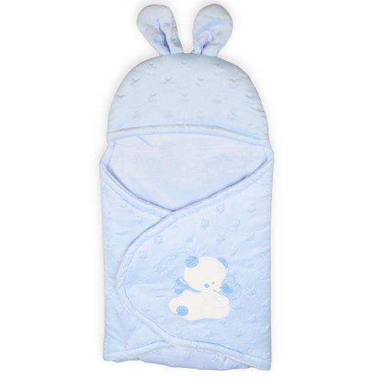baby swaddle boy, blue baby wrap, newborn swaddle blanket, bunny ears swaddle, soft fleece baby wrap, baby boy essentials, baby shower gift for boys