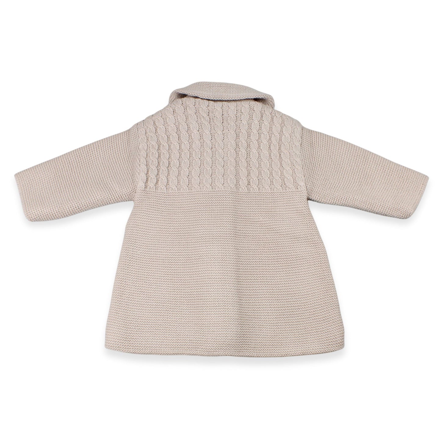 Little Nosh Beige Double Knitted Baby Coat – Made in Portugal
