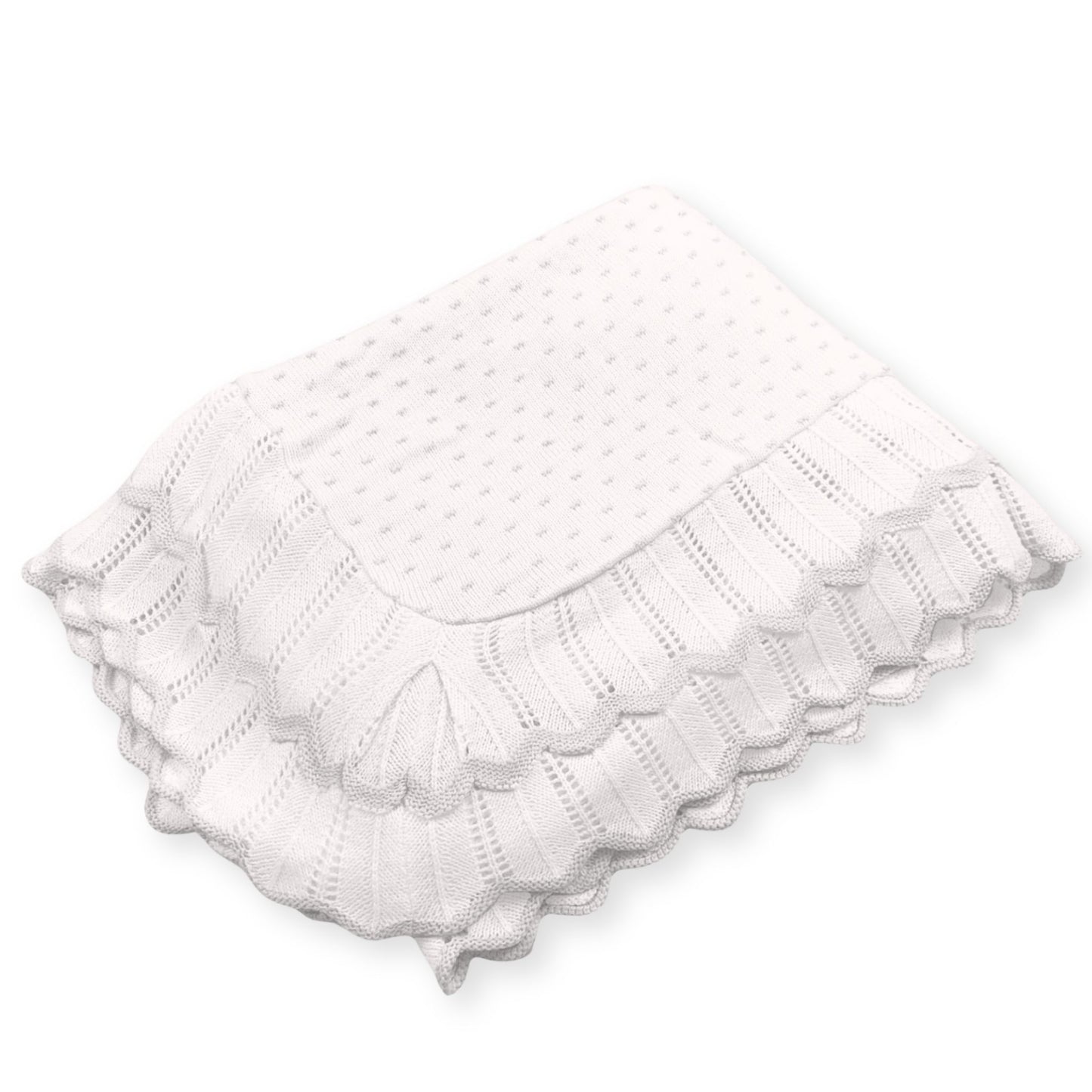 Sarah Louise Baby Shawl - White - 000006
