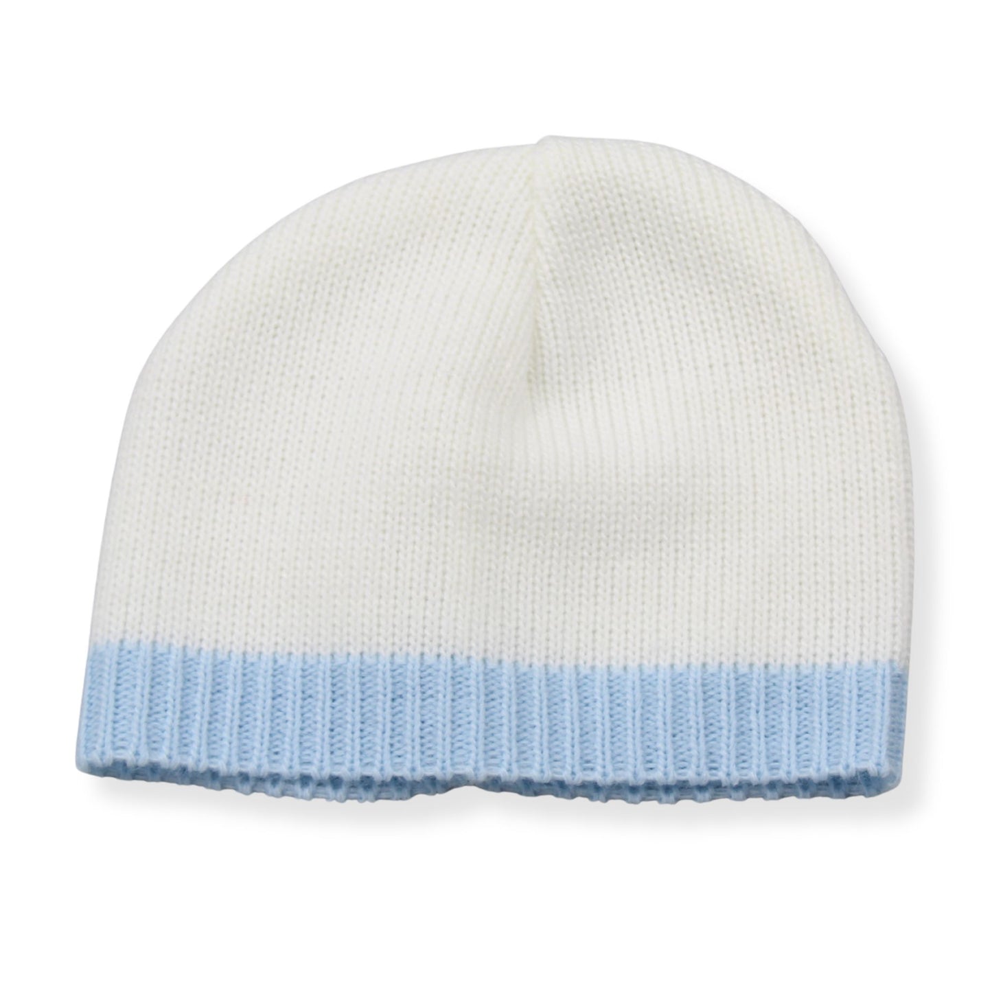 White & Blue Knitted Three-Piece Set – Made in Portugal (Newborn to 3 Months)