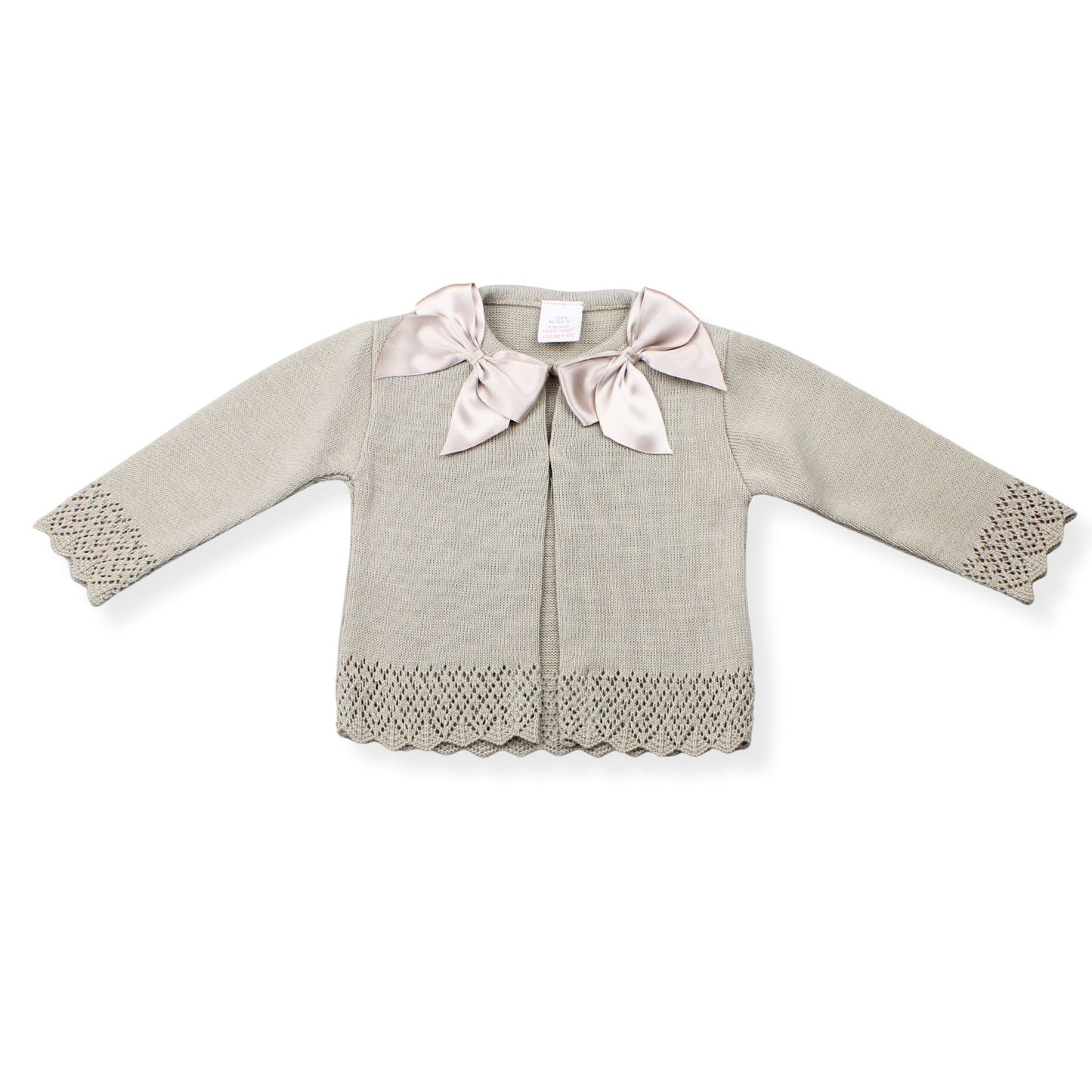 Baby Girls Brown Cardigan With Bows